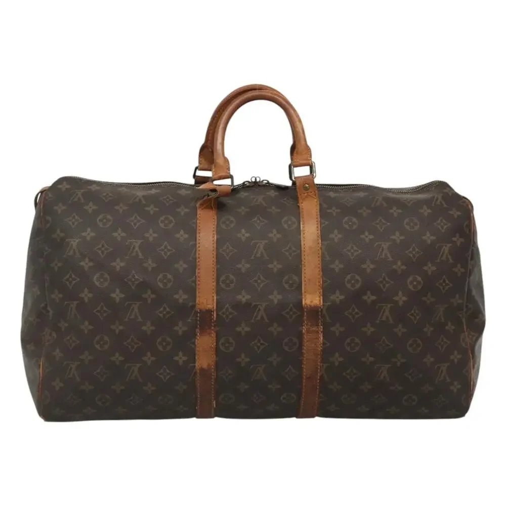 LOUIS VUITTON Monogram Keepall 55 Boston Bag M41424